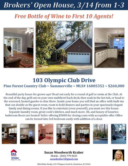 Brokers' Open House, 3/14 from 1-3