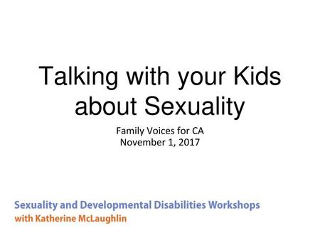 Talking with your Kids about Sexuality