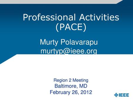Professional Activities (PACE)