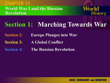 Section 1: Marching Towards War