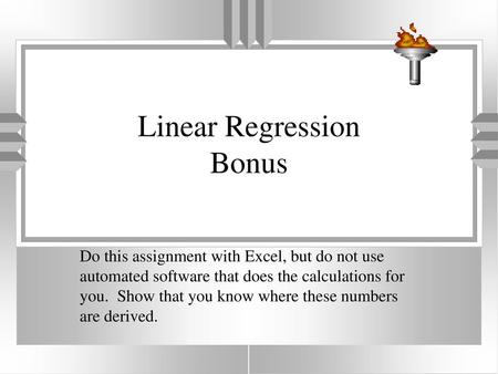 Linear Regression Bonus
