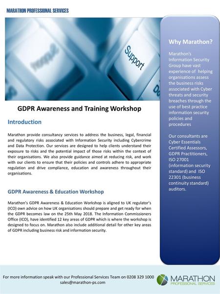 GDPR Awareness and Training Workshop