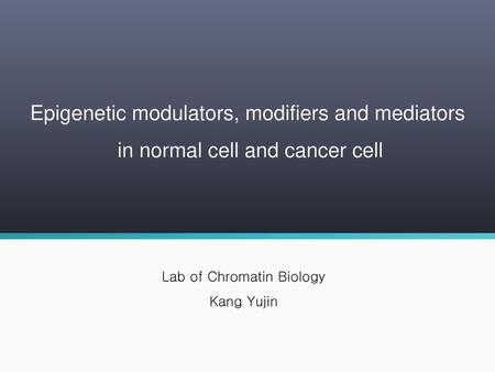 Epigenetic modulators, modifiers and mediators