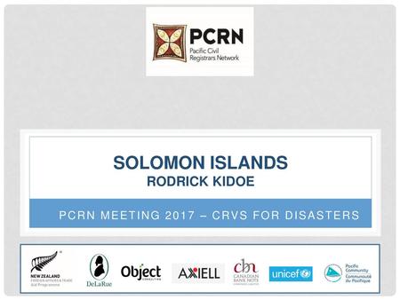 Solomon Islands Rodrick Kidoe