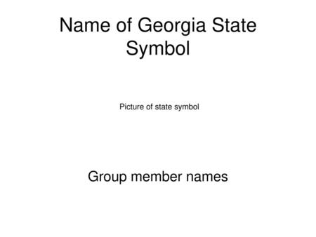 Name of Georgia State Symbol