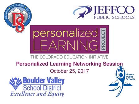 Personalized Learning Networking Session