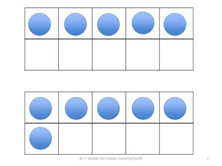 Gr 1: Double Ten Frames: Counting On/All