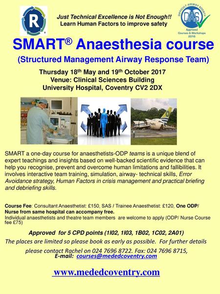 SMART® Anaesthesia course (Structured Management Airway Response Team)
