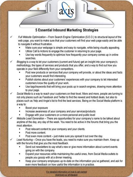 5 Essential Inbound Marketing Strategies