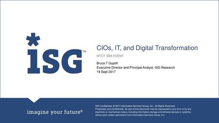 CIOs, IT, and Digital Transformation