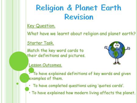 Religion & Planet Earth