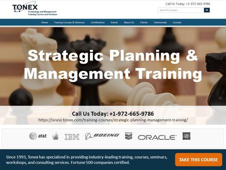 Strategic Planning & Management Training