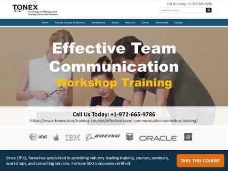 Effective Team Communication Workshop Training