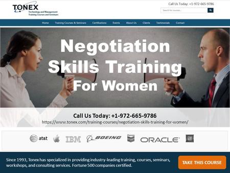 Negotiation Skills Training For Women 