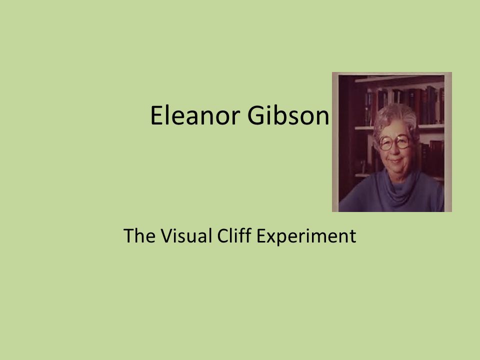 The Visual Cliff Experiment - ppt video online download