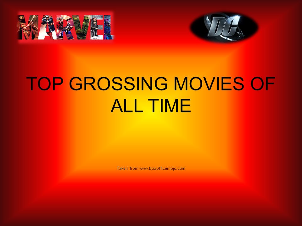 TOP GROSSING MOVIES OF ALL TIME Taken from - ppt download