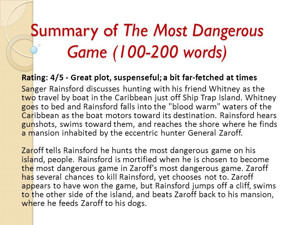 most dangerous game short story theme