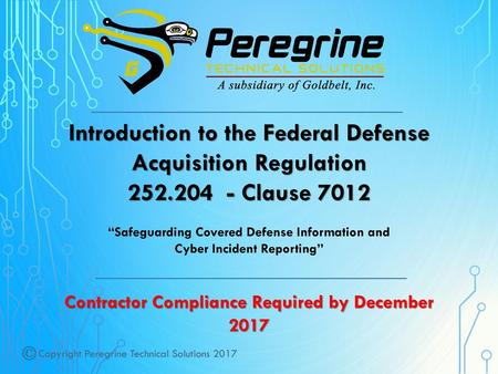 Introduction to the Federal Defense Acquisition Regulation