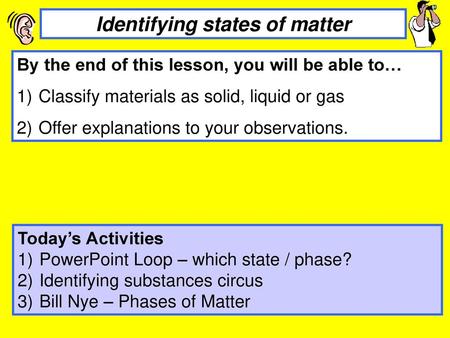 Identifying states of matter