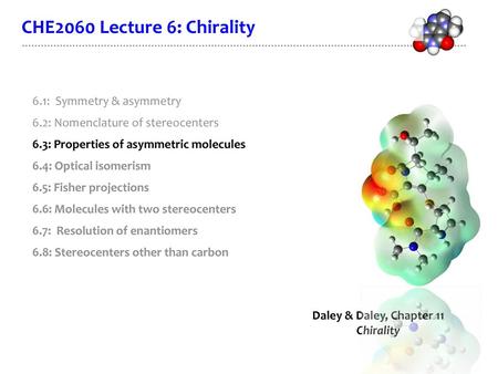 CHE2060 Lecture 6: Chirality