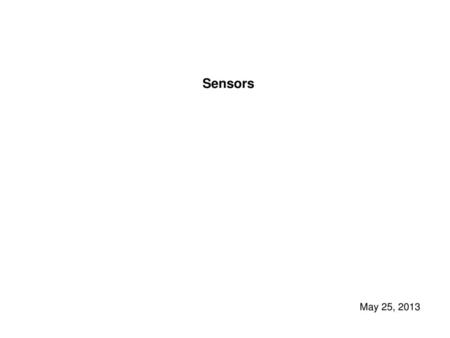 Sensors May 25, 2013.