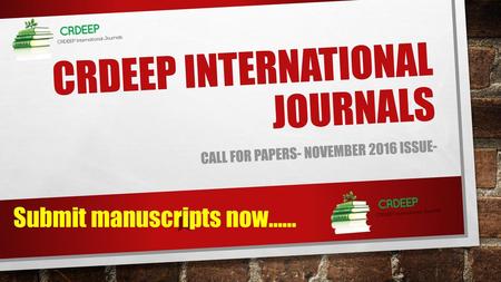 CRDEEP International Journals