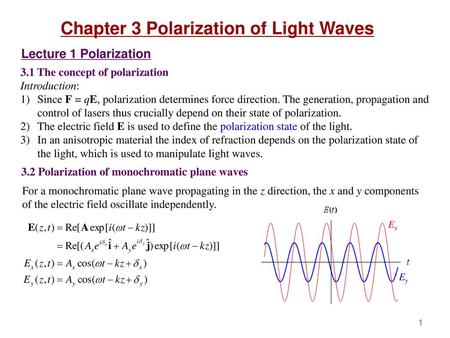 Polarization Linearly polarized light animation Plane wave - ppt download Polarization Linearly polarized light animation Plane wave - ppt download