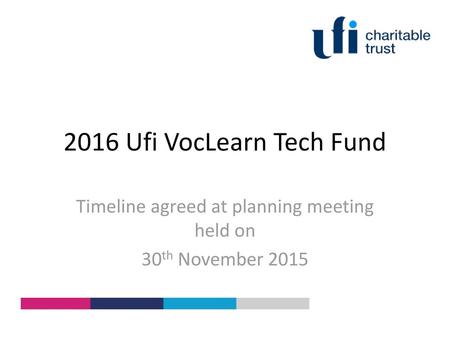 Timeline agreed at planning meeting held on 30th November 2015