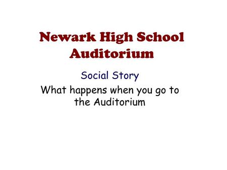Newark High School Auditorium