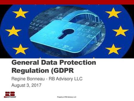 General Data Protection Regulation (GDPR