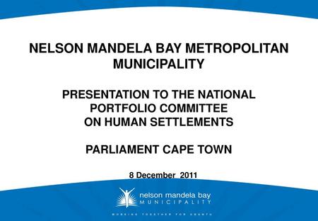 NELSON MANDELA BAY METROPOLITAN MUNICIPALITY
