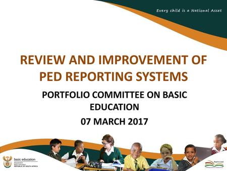 REVIEW AND IMPROVEMENT OF PED REPORTING SYSTEMS