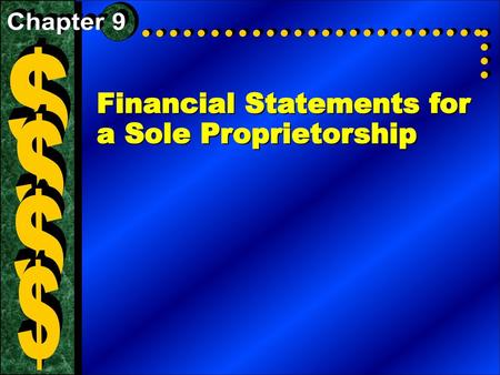 Chapter 9 Financial Statements For A Sole Proprietorship Answers