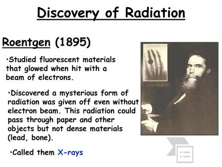 Discovery of Radiation