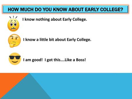 How much do you know about Early college?