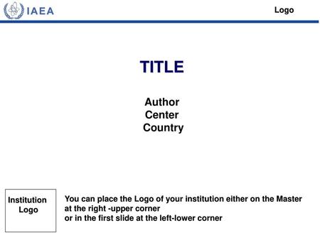 TITLE Author Center Country