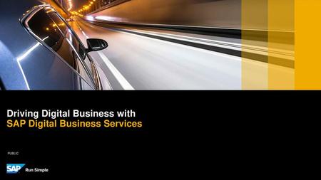 Driving Digital Business with SAP Digital Business Services