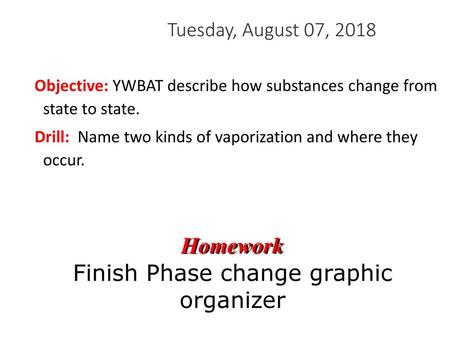 Finish Phase change graphic organizer
