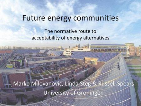 Future energy communities