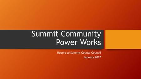 Summit Community Power Works