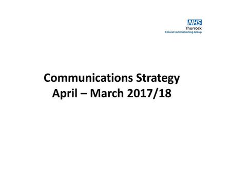 Communications Strategy April – March 2017/18