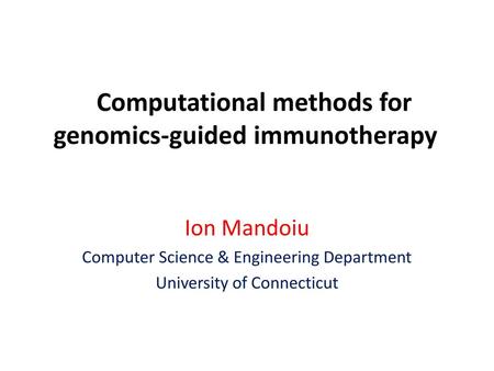 Computational methods for genomics-guided immunotherapy