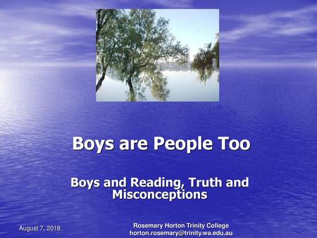 Boys and Reading, Truth and Misconceptions