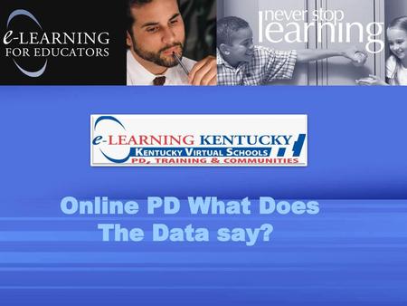 Online PD What Does The Data say?