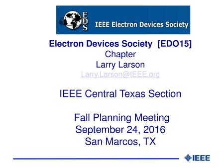 Electron Devices Society [EDO15]