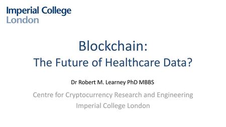 Blockchain: The Future of Healthcare Data?