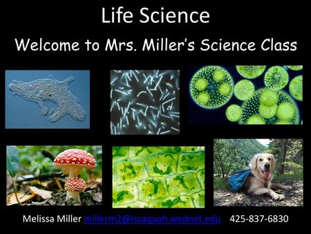 Welcome to Mrs. Miller’s Science Class
