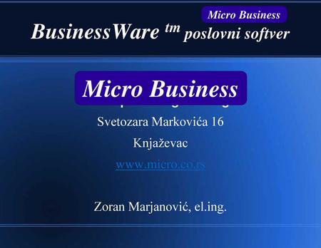 BusinessWare tm poslovni softver