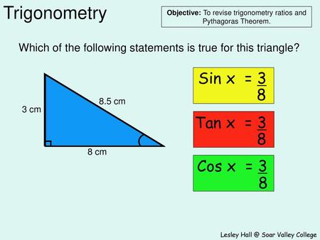 Which of the following statements is true for this triangle?