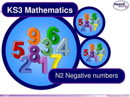 KS3 Mathematics N2 Negative numbers